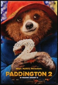 5s637 PADDINGTON 2 teaser DS 1sh 2018 Brendan Gleeson, Sally Hawkins, Grant, cute classic bear!