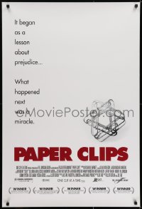 5s639 PAPER CLIPS 1sh 2004 Jewish Holocaust Nazi documentary, children gather 6 million paperclips!