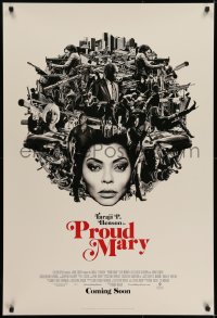 5s683 PROUD MARY advance DS 1sh 2018 Taraji Henson in title role, completely different montage!