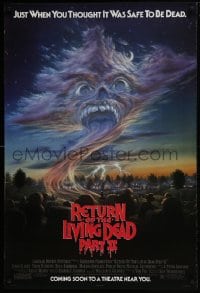 5s714 RETURN OF THE LIVING DEAD 2 advance 1sh 1988 just when you thought it was safe to be dead!