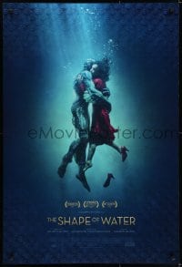 5s761 SHAPE OF WATER style B int'l DS 1sh 2017 Guillermo del Toro, Doug Jones as the Amphibian Man!