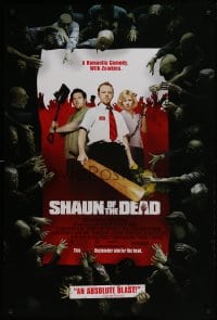 5s762 SHAUN OF THE DEAD advance 1sh 2004 Simon Pegg, Kate Ashfield, Nick Frost & zombies!