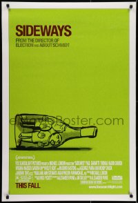 5s771 SIDEWAYS advance DS 1sh 2004 Alexander Payne classic, cool art of men in bottle!