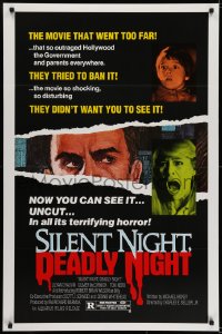 5s774 SILENT NIGHT, DEADLY NIGHT 1sh 1984 the movie that went too far, now you can see it uncut!
