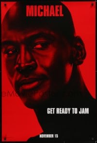 5s801 SPACE JAM teaser DS 1sh 1996 cool close-up of basketball star Michael Jordan!