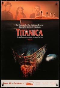 5s886 TITANICA IMAX 24x36 1sh 1992 Leonard Nimoy narrates, cool image of ship's bow at depth!