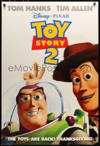5s896 TOY STORY 2 advance DS 1sh 1999 Woody, Buzz Lightyear, Disney and Pixar animated sequel!