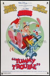 5s910 TUMMY TROUBLE DS 1sh 1989 Roger Rabbit & sexy Jessica with doctor Baby Herman, rated style!