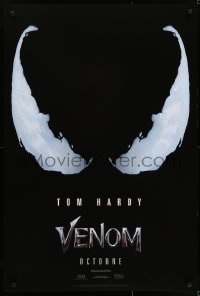 5s927 VENOM int'l French language teaser DS 1sh 2018 Tom Hardy in title role, Holland as Spider-Man!