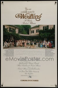 5s947 WEDDING teaser 1sh 1978 Robert Altman, Carol Burnett, Mia Farrow, cast portrait!