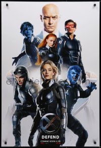 5s992 X-MEN: APOCALYPSE teaser DS 1sh 2016 Marvel Comics, Bryan Singer, cool cast image, Defend!