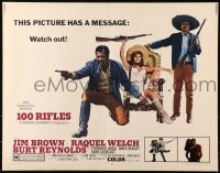 5t500 100 RIFLES 1/2sh 1969 Jim Brown, sexy Raquel Welch & Burt Reynolds on back of train!