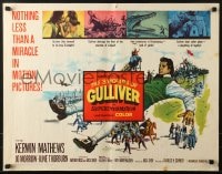 5t502 3 WORLDS OF GULLIVER 1/2sh 1960 Ray Harryhausen fantasy classic, art of giant Kerwin Mathews!