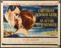 5t511 AFFAIR TO REMEMBER 1/2sh 1957 art of Cary Grant about to kiss Deborah Kerr, Leo McCarey!
