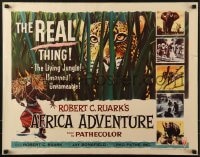 5t513 AFRICA ADVENTURE style B 1/2sh 1954 this is the REAL Africa, huge close up art of big cat!