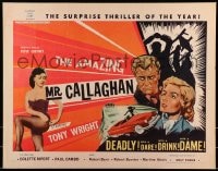 5t516 AMAZING MR CALLAGHAN 1/2sh 1960 artwork of Tony Wright in sexy French murder mystery!