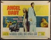 5t518 ANGEL BABY 1/2sh 1961 full-length George Hamilton standing with sexiest Salome Jens!