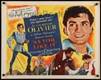5t523 AS YOU LIKE IT 1/2sh R1949 Sir Laurence Olivier in William Shakespeare's romantic comedy!