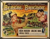 5t538 BENGAL BRIGADE style B 1/2sh 1954 Rock Hudson & Arlene Dahl romancing and fighting in India!