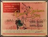 5t540 BENNY GOODMAN STORY style B 1/2sh 1956 Steve Allen as Goodman, Donna Reed, Gene Krupa!