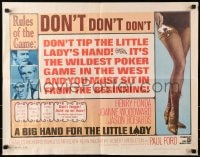 5t546 BIG HAND FOR THE LITTLE LADY 1/2sh 1966 Henry Fonda, Joanne Woodward, wildest poker game!