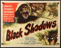 5t553 BLACK SHADOWS 1/2sh 1949 African jungle, cool artwork of giant ape & tribal dancing!