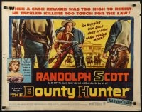 5t565 BOUNTY HUNTER 1/2sh 1954 when the law put up the money Randolph Scott put on his guns!