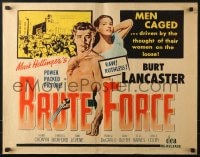 5t570 BRUTE FORCE 1/2sh R1956 art of tough Burt Lancaster & sexy full-length Yvonne DeCarlo!