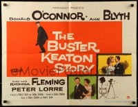 5t573 BUSTER KEATON STORY style B 1/2sh 1957 Donald O'Connor as The Great Stoneface, Ann Blyth