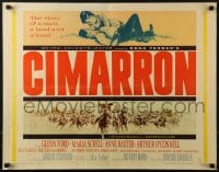 5t585 CIMARRON style B 1/2sh 1960 directed by Anthony Mann, Glenn Ford, Maria Schell, cool art!