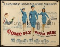 5t590 COME FLY WITH ME 1/2sh 1963 sexy airline hostesses daydreaming of men!