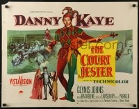 5t592 COURT JESTER 1/2sh 1955 classic wacky Danny Kaye, Glynis Johns, Basil Rathbone!