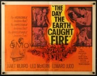 5t601 DAY THE EARTH CAUGHT FIRE 1/2sh 1962 Val Guest sci-fi, the most jolting events of tomorrow!