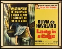 5t729 LADY IN A CAGE 1/2sh 1964 Olivia de Havilland, not for the weak, not even for the strong!