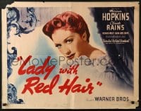 5t730 LADY WITH RED HAIR 1/2sh 1940 great image of sexy Miriam Hopkins & Claude Rains!