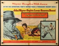 5t741 LEGEND OF THE LOST style A 1/2sh 1957 art of John Wayne & sexy Sophia Loren, Sahara adventure!