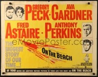 5t797 ON THE BEACH style A 1/2sh 1959 Gregory Peck, Ava Gardner, Fred Astaire & Anthony Perkins!