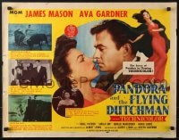 5t808 PANDORA & THE FLYING DUTCHMAN style B 1/2sh 1951 romantic image of James Mason & Ava Gardner!