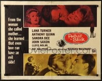 5t819 PORTRAIT IN BLACK 1/2sh 1960 art of Lana Turner, Anthony Quinn & Sandra Dee!