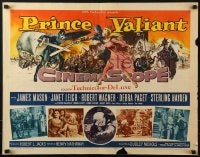 5t824 PRINCE VALIANT 1/2sh 1954 artwork of Robert Wagner in armor saving sexy Janet Leigh!