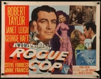 5t853 ROGUE COP style A 1/2sh 1954 Robert Taylor, George Raft, sexy Janet Leigh is a temptation!