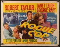 5t854 ROGUE COP style B 1/2sh 1954 Robert Taylor, George Raft, sexy Janet Leigh is a temptation!