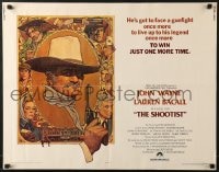 5t875 SHOOTIST 1/2sh 1976 best Richard Amsel artwork of cowboy John Wayne & cast!