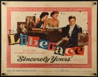 5t880 SINCERELY YOURS 1/2sh 1955 famous pianist Liberace brings a crescendo of love to empty lives!