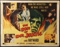 5t894 SON OF DR. JEKYLL 1/2sh 1951 Louis Hayward, Jody Lawrance married a monster, red title!