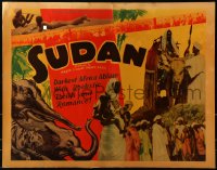 5t908 SUDAN 1/2sh 1935 Struggle for Life, naked topless Arab girl + cool scenes and elephant art!