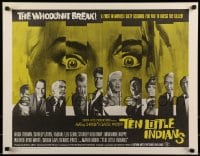 5t914 TEN LITTLE INDIANS 1/2sh 1966 Agatha Christie, sexy Shirley Eaton & the whodunit break!