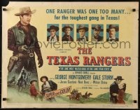 5t916 TEXAS RANGERS 1/2sh 1951 full-length art of cowboy lawman George Montgomery!