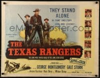 5t917 TEXAS RANGERS style B 1/2sh 1951 full-length art of cowboy lawman George Montgomery!