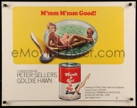 5t922 THERE'S A GIRL IN MY SOUP 1/2sh 1971 Peter Sellers, Goldie Hawn, great Campbell's can art!
